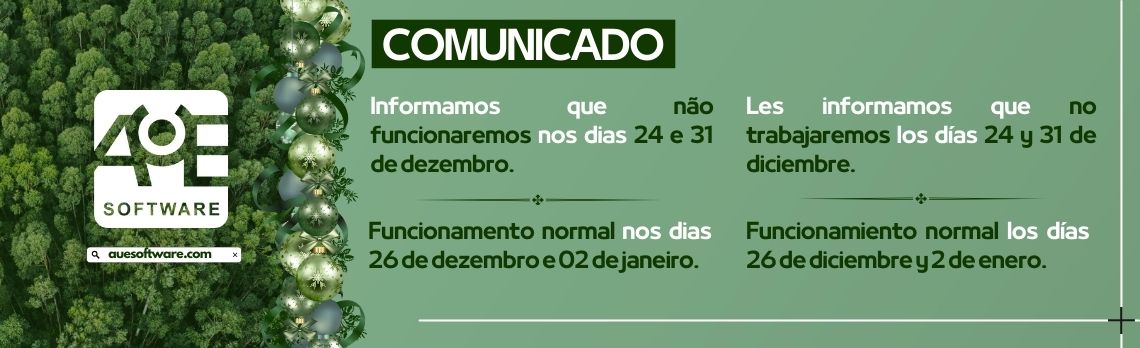 Funcionamiento de AuE Software durante las vacaciones de fin de año 2025.