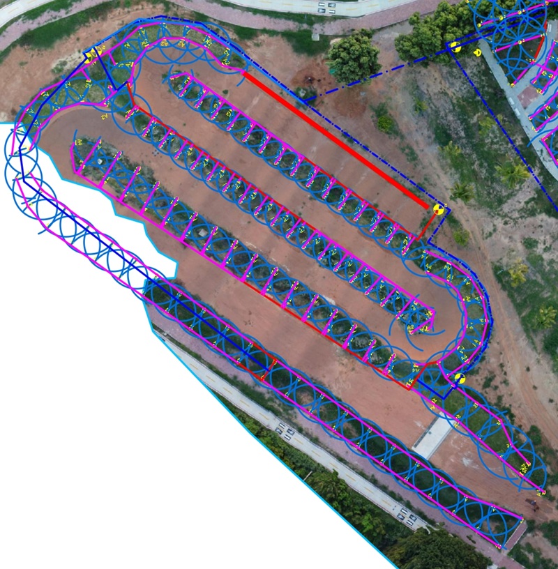 Plano del sistema de riego de la ENG. GERALDO ROCHA