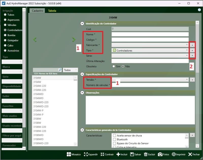 Rellenando datos para registro de controlador