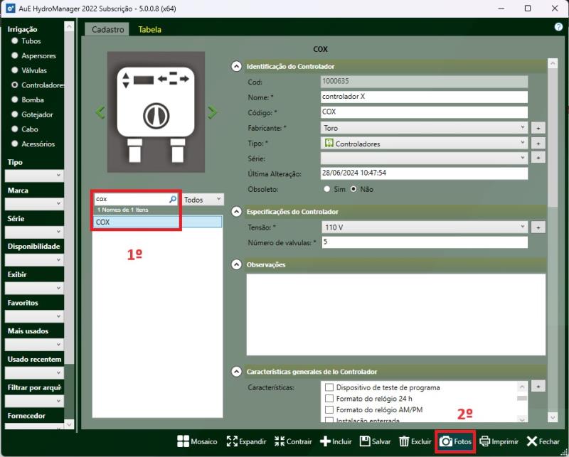 Insertar fotos en el registro del controlador