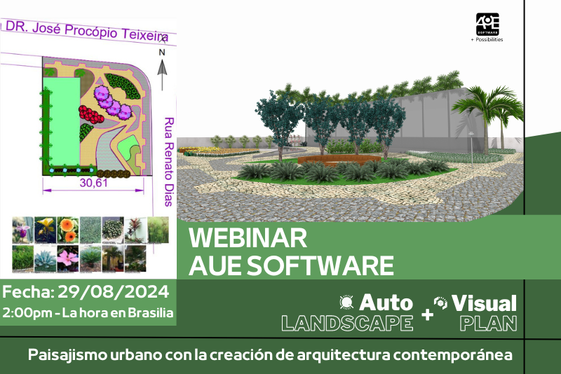  Webinars de AuE Software: Paisajismo urbano con creación de arquitectura contemporánea en VisualPLAN