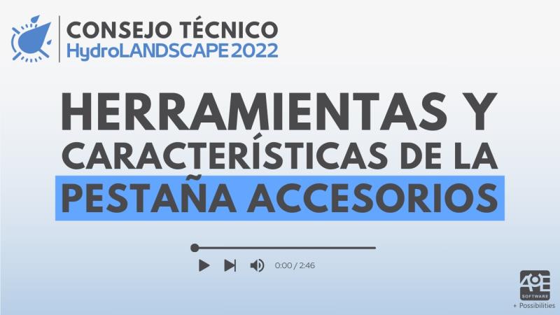 HydroLANDSCAPE 2022: Herramientas y características de la pestaña Accesorios