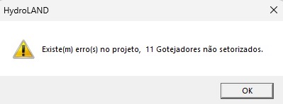 Mensaje de error cuando aparecen goteros desconectados