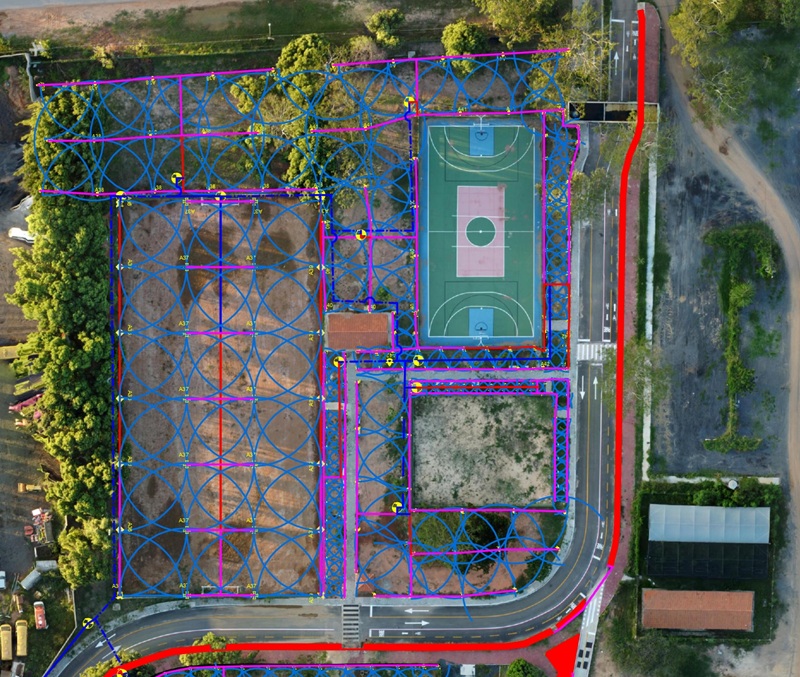 Plano del sistema de riego en la ENG. GERALDO ROCHA sistema de riego