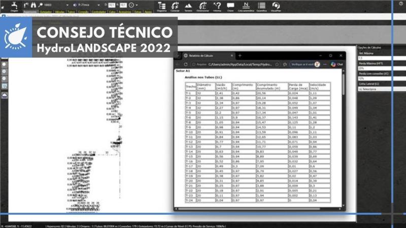 HydroLANDSCAPE 2022: Cómo editar el informe de cálculo