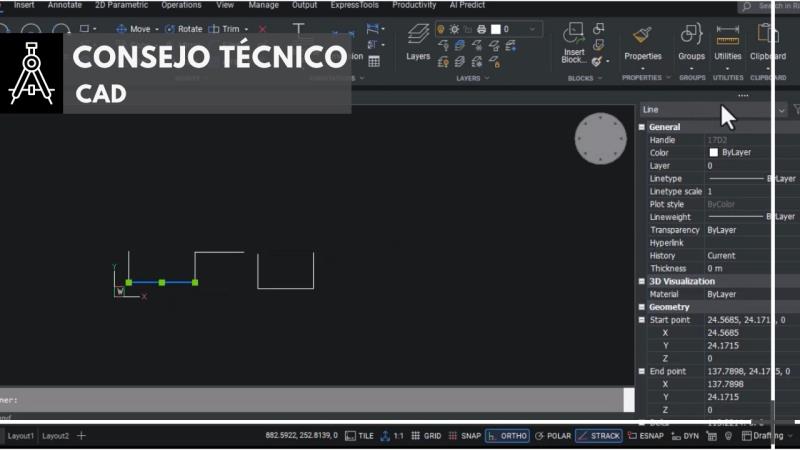 CAD: Cómo convertir una línea en una polilínea en CAD usando PEDIT