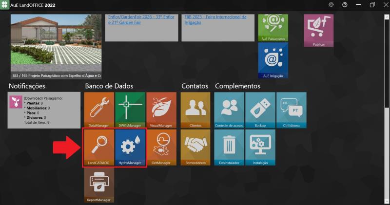  Pantalla de LandOFFICE.